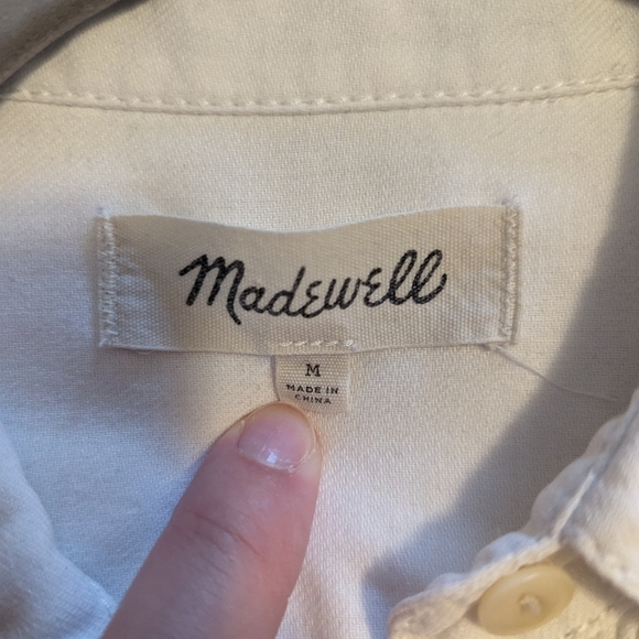 Madewell White Cotton Courier Shirt - Picture 5 of 8